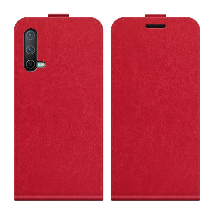 For OnePlus Nord CE 5G R64 Texture Single Vertical Flip Leather Protective Case with Card Slots & Photo Frame