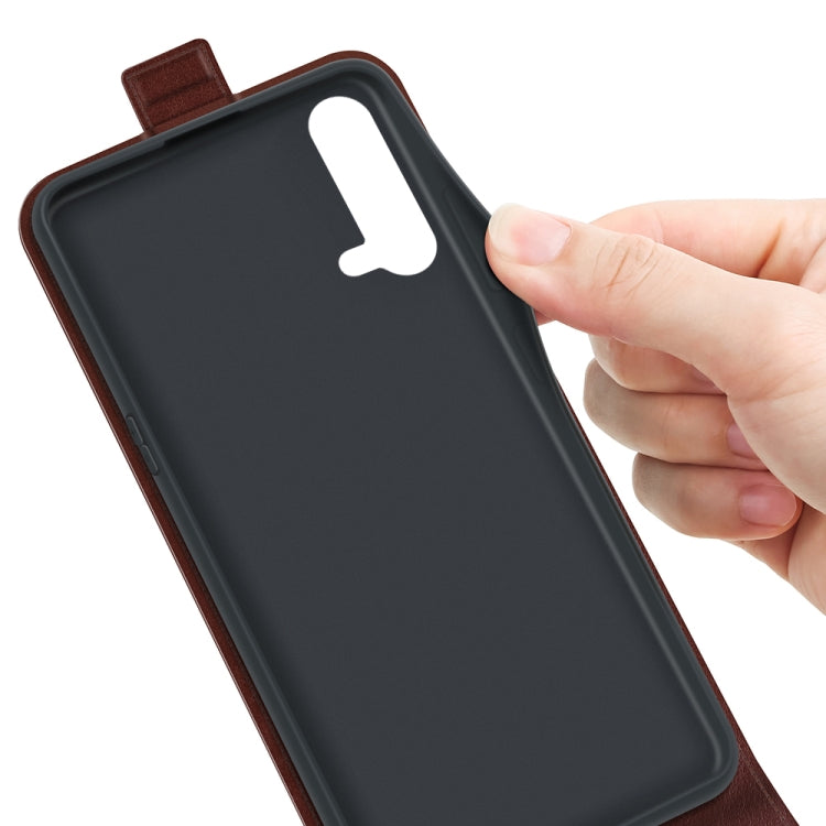 For OnePlus Nord CE 5G R64 Texture Single Vertical Flip Leather Protective Case with Card Slots & Photo Frame