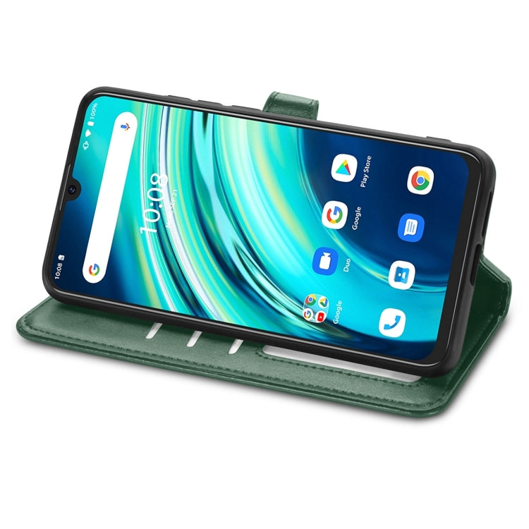 For UMIDIGI  A9 Pro Retro Solid Color Buckle Leather Phone Case