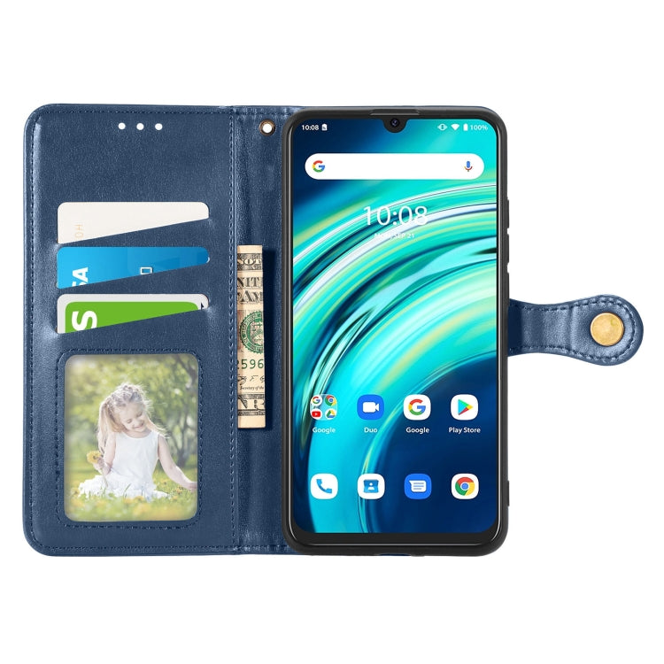 For UMIDIGI  A9 Pro Retro Solid Color Buckle Leather Phone Case