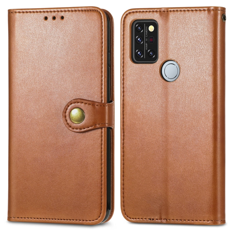 For UMIDIGI  A9 Pro Retro Solid Color Buckle Leather Phone Case