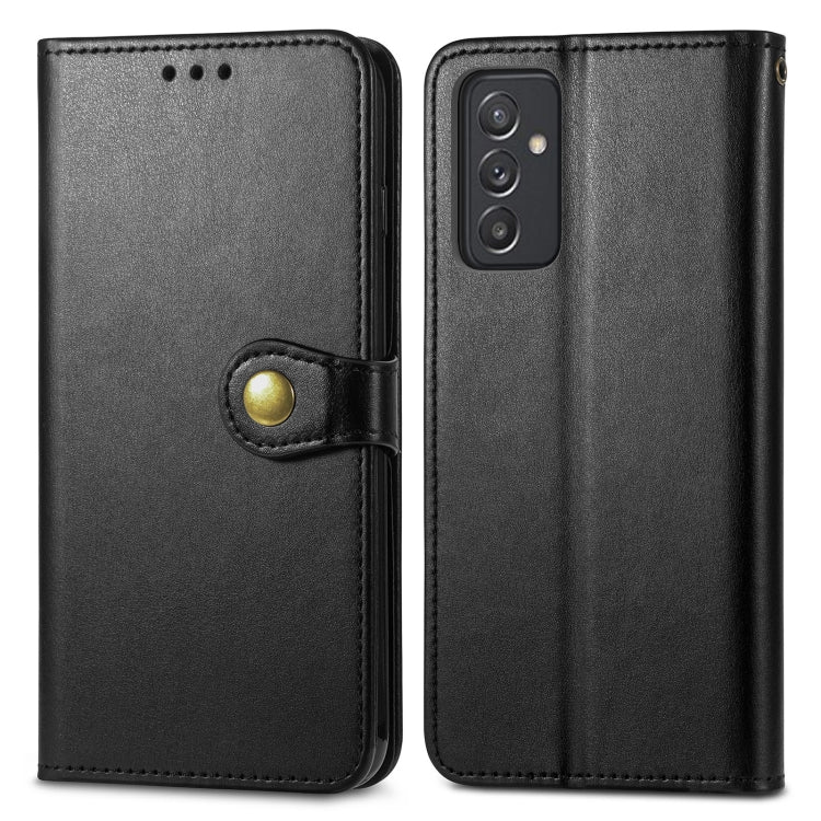 For Samsung Galaxy A82 5G Solid Color Leather Buckle Phone Case with Lanyard & Photo Frame & Card Slot & Wallet & Stand Function