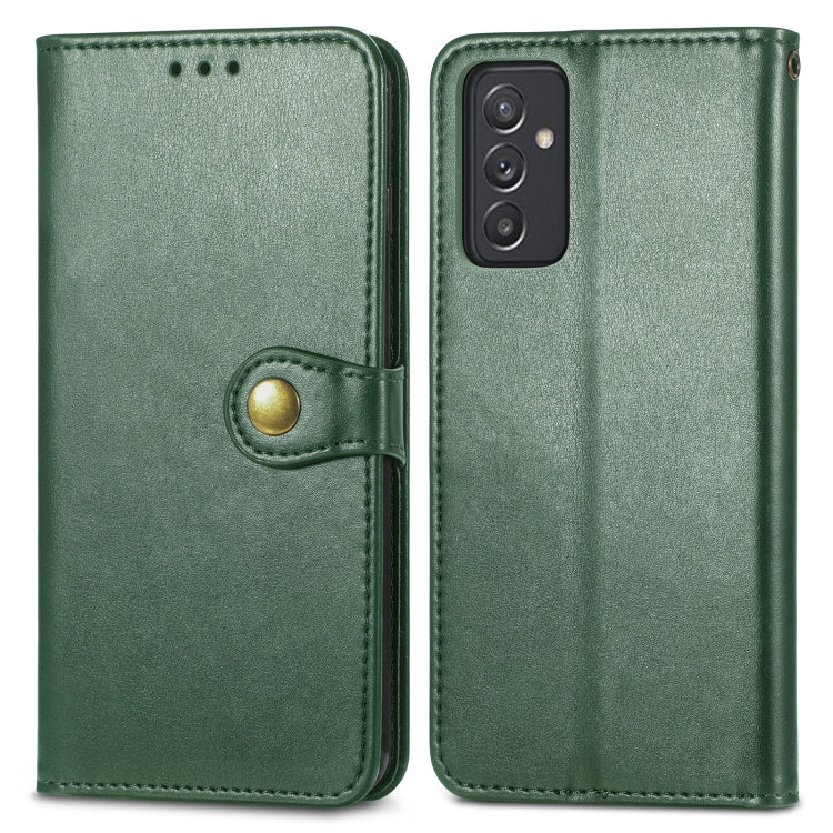 For Samsung Galaxy A82 5G Solid Color Leather Buckle Phone Case with Lanyard & Photo Frame & Card Slot & Wallet & Stand Function