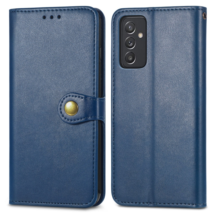 For Samsung Galaxy A82 5G Solid Color Leather Buckle Phone Case with Lanyard & Photo Frame & Card Slot & Wallet & Stand Function