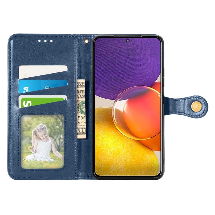 For Samsung Galaxy A82 5G Solid Color Leather Buckle Phone Case with Lanyard & Photo Frame & Card Slot & Wallet & Stand Function