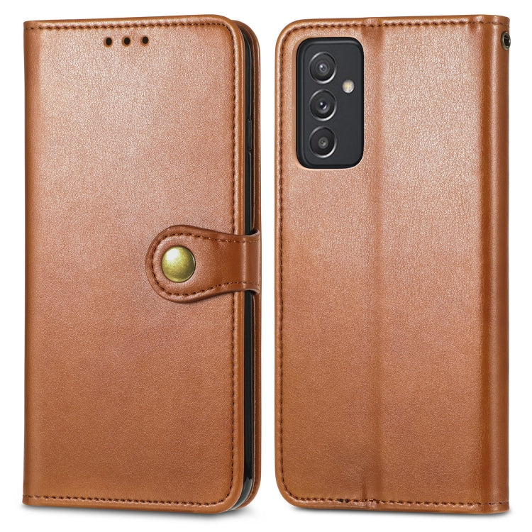 For Samsung Galaxy A82 5G Solid Color Leather Buckle Phone Case with Lanyard & Photo Frame & Card Slot & Wallet & Stand Function
