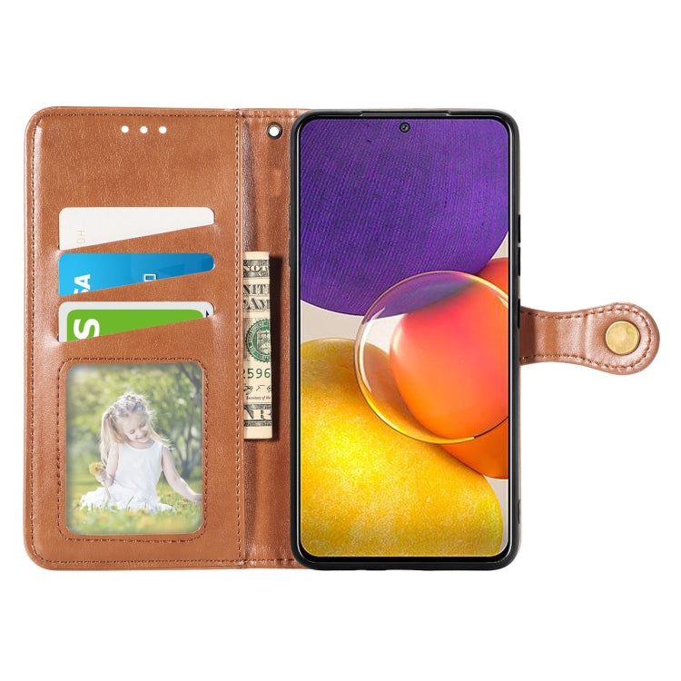 For Samsung Galaxy A82 5G Solid Color Leather Buckle Phone Case with Lanyard & Photo Frame & Card Slot & Wallet & Stand Function