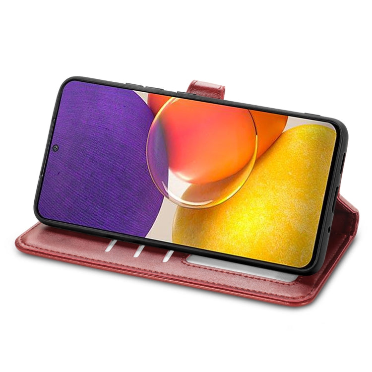 For Samsung Galaxy A82 5G Solid Color Leather Buckle Phone Case with Lanyard & Photo Frame & Card Slot & Wallet & Stand Function