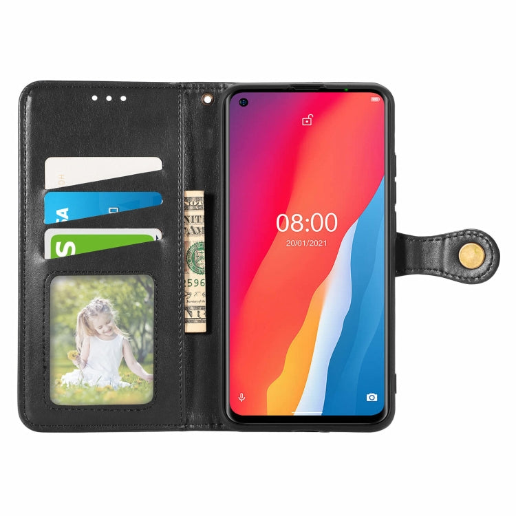 For Ulefone Note 11 Plus Solid Color Leather Buckle Phone Case with Lanyard & Photo Frame & Card Slot & Wallet & Stand Function