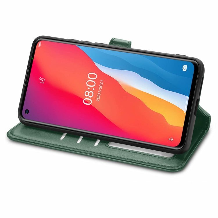 For Ulefone Note 11 Plus Solid Color Leather Buckle Phone Case with Lanyard & Photo Frame & Card Slot & Wallet & Stand Function