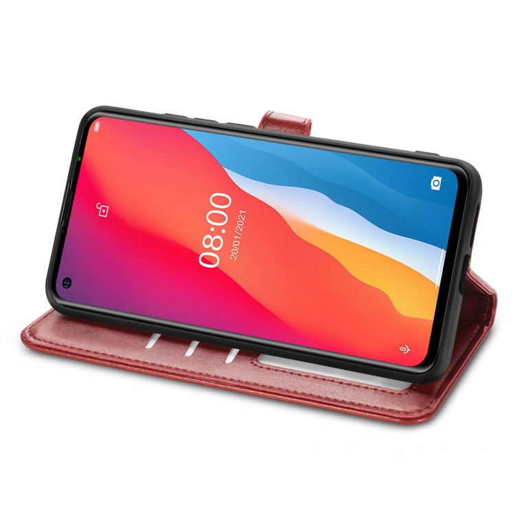 For Ulefone Note 11 Plus Solid Color Leather Buckle Phone Case with Lanyard & Photo Frame & Card Slot & Wallet & Stand Function