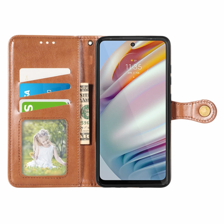 For Motorola G60 Solid Color Leather Buckle Phone Case with Lanyard & Photo Frame & Card Slot & Wallet & Stand Function