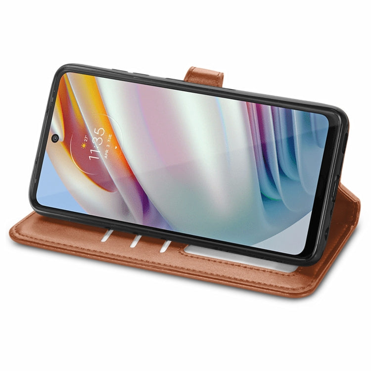 For Motorola G60 Solid Color Leather Buckle Phone Case with Lanyard & Photo Frame & Card Slot & Wallet & Stand Function