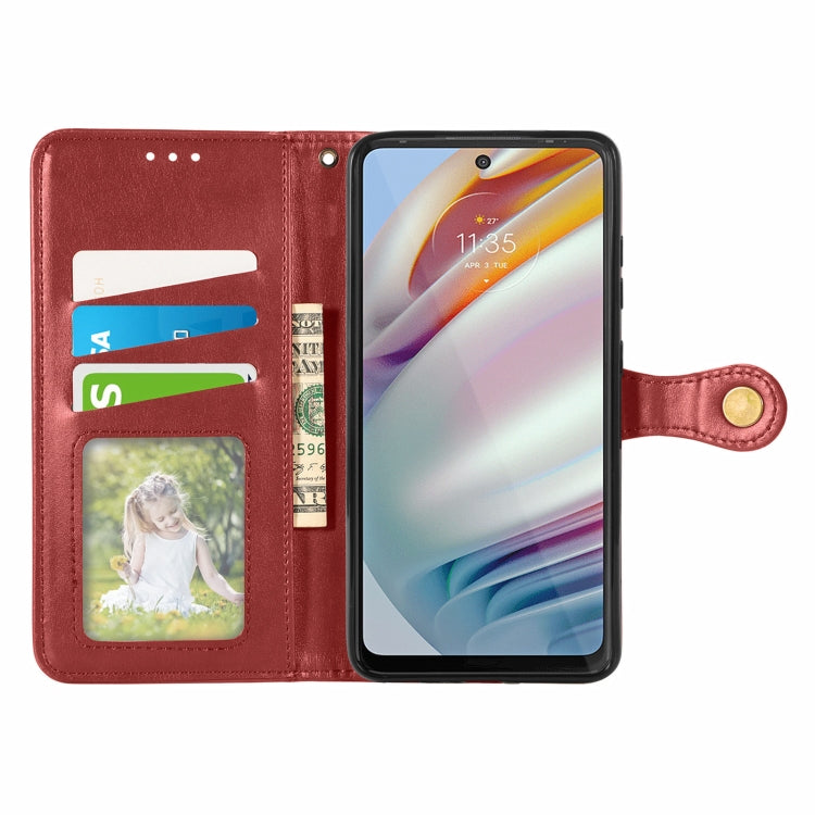 For Motorola G60 Solid Color Leather Buckle Phone Case with Lanyard & Photo Frame & Card Slot & Wallet & Stand Function
