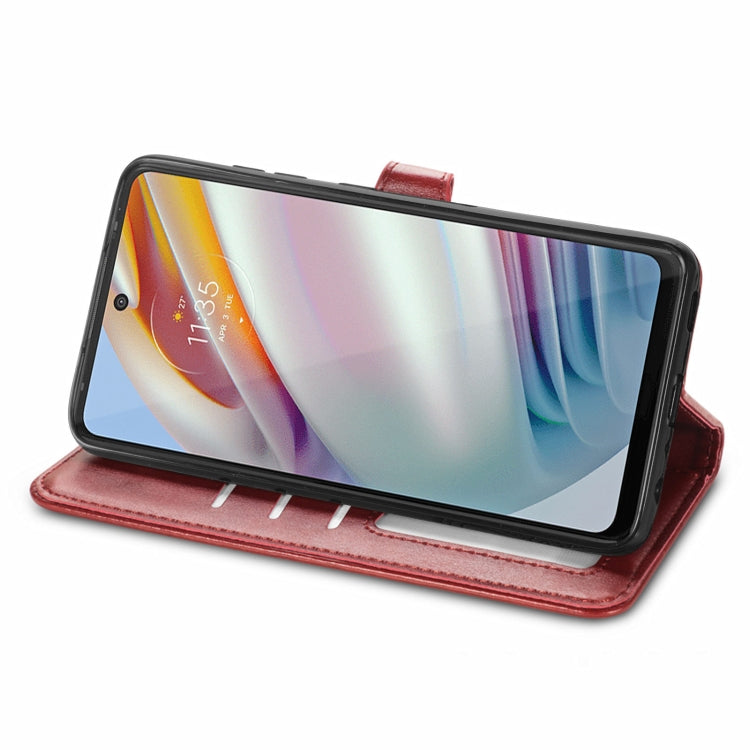 For Motorola G60 Solid Color Leather Buckle Phone Case with Lanyard & Photo Frame & Card Slot & Wallet & Stand Function