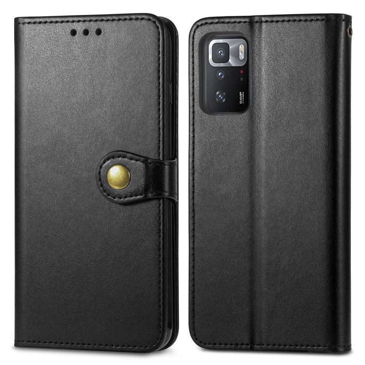 For Xiaomi Redmi Note 10 Pro 5G / Poco X3 GT Solid Color Leather Buckle Phone Case with Lanyard & Photo Frame & Card Slot & Wallet & Stand Function