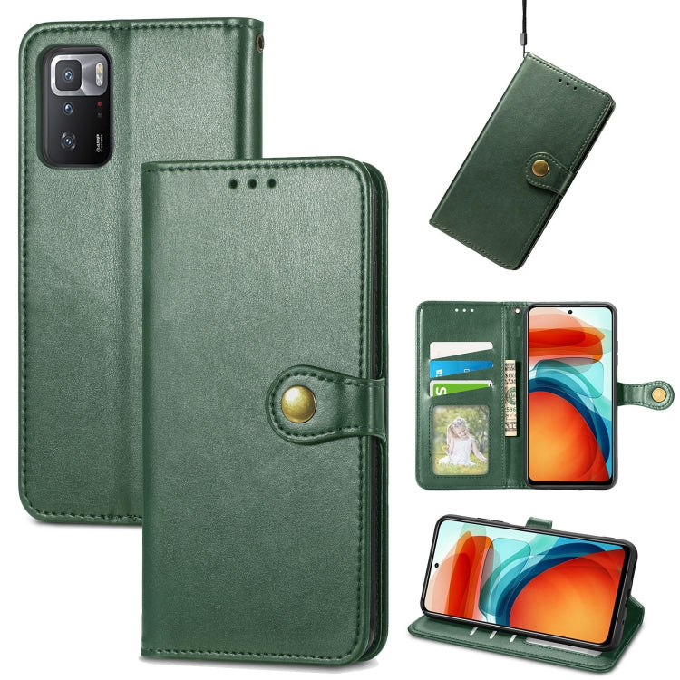 For Xiaomi Redmi Note 10 Pro 5G / Poco X3 GT Solid Color Leather Buckle Phone Case with Lanyard & Photo Frame & Card Slot & Wallet & Stand Function