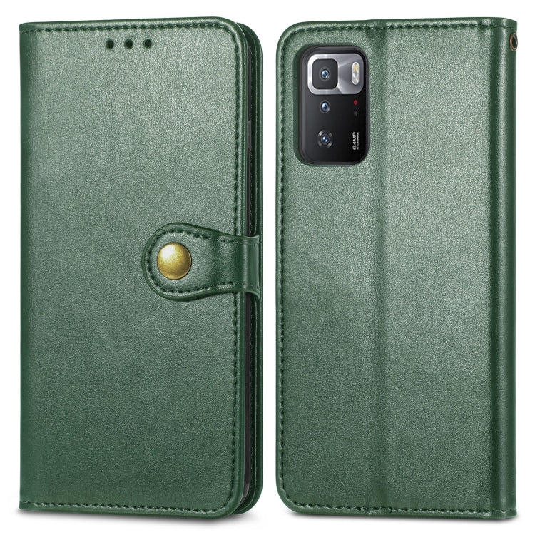 For Xiaomi Redmi Note 10 Pro 5G / Poco X3 GT Solid Color Leather Buckle Phone Case with Lanyard & Photo Frame & Card Slot & Wallet & Stand Function