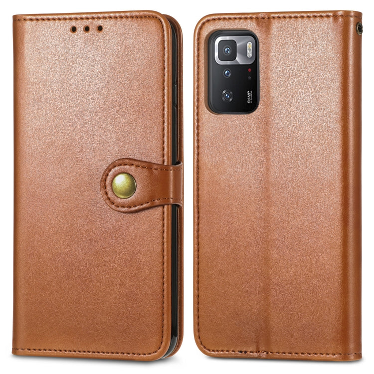 For Xiaomi Redmi Note 10 Pro 5G / Poco X3 GT Solid Color Leather Buckle Phone Case with Lanyard & Photo Frame & Card Slot & Wallet & Stand Function