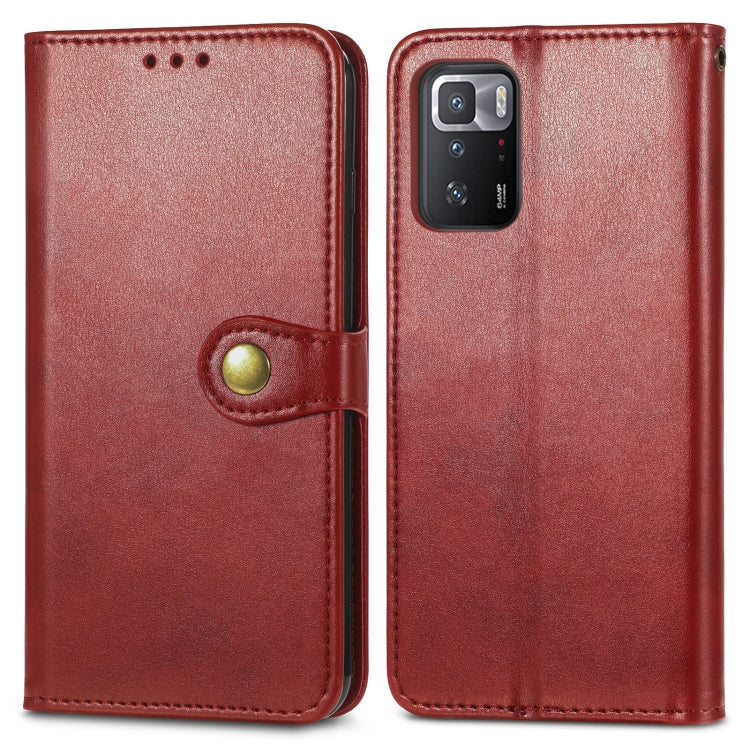 For Xiaomi Redmi Note 10 Pro 5G / Poco X3 GT Solid Color Leather Buckle Phone Case with Lanyard & Photo Frame & Card Slot & Wallet & Stand Function