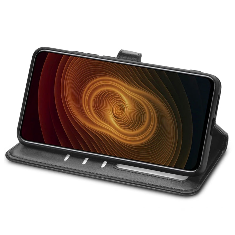 For ZTE Axon 20 5G Solid Color Leather Buckle Phone Case with Lanyard & Photo Frame & Card Slot & Wallet & Stand Function