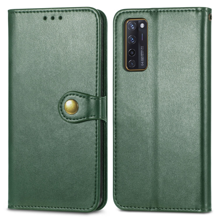 For ZTE Axon 20 5G Solid Color Leather Buckle Phone Case with Lanyard & Photo Frame & Card Slot & Wallet & Stand Function