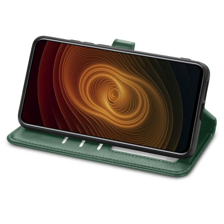 For ZTE Axon 20 5G Solid Color Leather Buckle Phone Case with Lanyard & Photo Frame & Card Slot & Wallet & Stand Function