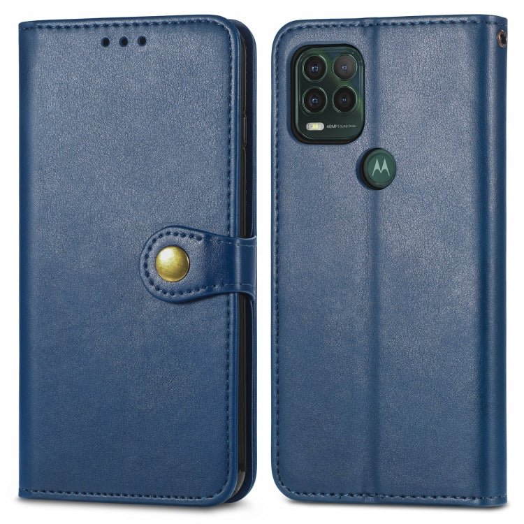 For Motorola Moto G Stylus 5G Solid Color Leather Buckle Phone Case with Lanyard & Photo Frame & Card Slot & Wallet & Stand Function