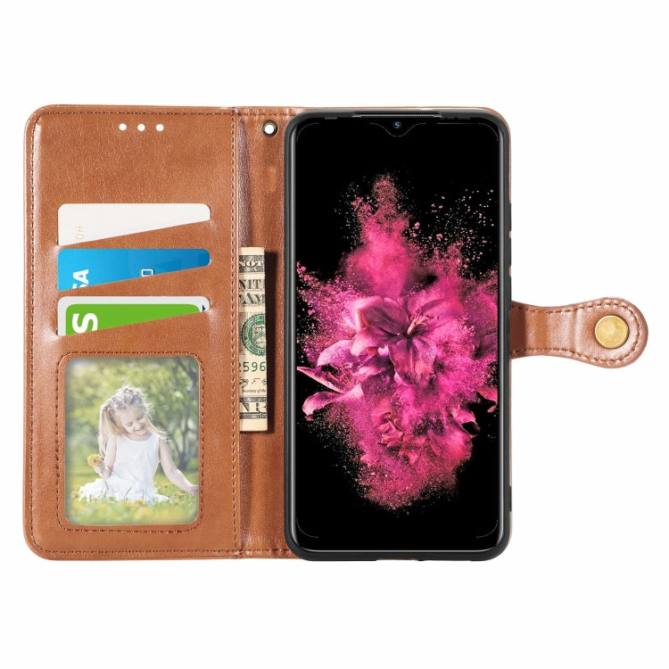 For Infinix Hot 10 Play Solid Color Leather Buckle Phone Case