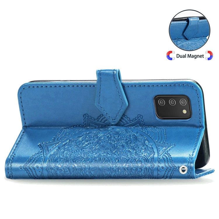 For Samsung Galaxy A03s 164mm Mandala Flower Embossed Horizontal Flip Leather Case with Holder & Three Card Slots & Wallet & Lanyard