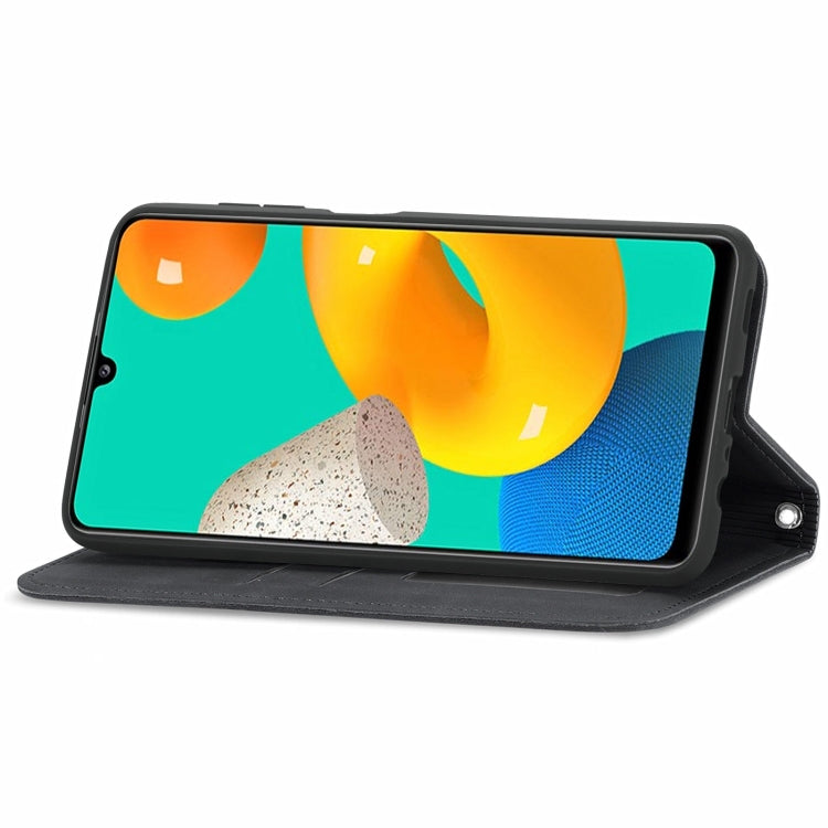 For Samsung Galaxy M32 Retro Skin Feel Business Magnetic Horizontal Flip Leather Case with Holder & Card Slots & Wallet & Photo Frame