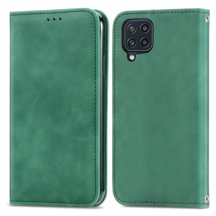 For Samsung Galaxy M32 Retro Skin Feel Business Magnetic Horizontal Flip Leather Case with Holder & Card Slots & Wallet & Photo Frame