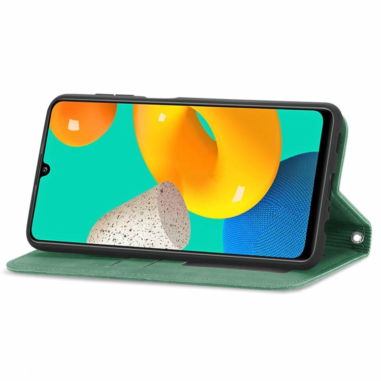 For Samsung Galaxy M32 Retro Skin Feel Business Magnetic Horizontal Flip Leather Case with Holder & Card Slots & Wallet & Photo Frame