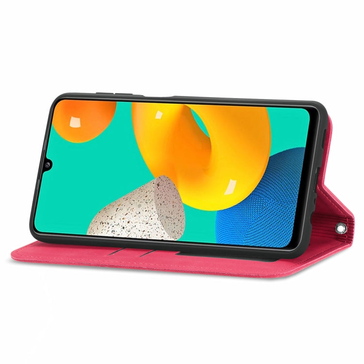 For Samsung Galaxy M32 Retro Skin Feel Business Magnetic Horizontal Flip Leather Case with Holder & Card Slots & Wallet & Photo Frame