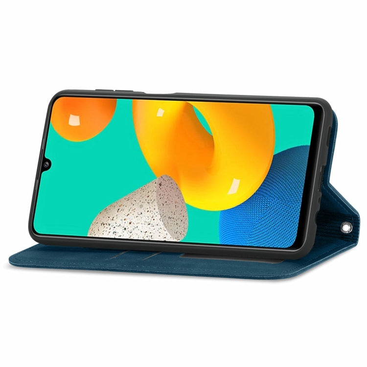 For Samsung Galaxy M32 Retro Skin Feel Business Magnetic Horizontal Flip Leather Case with Holder & Card Slots & Wallet & Photo Frame