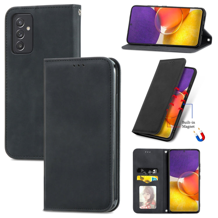For Samsung Galaxy A82 5G Retro Skin Feel Business Magnetic Horizontal Flip Leather Case with Holder & Card Slots & Wallet & Photo Frame