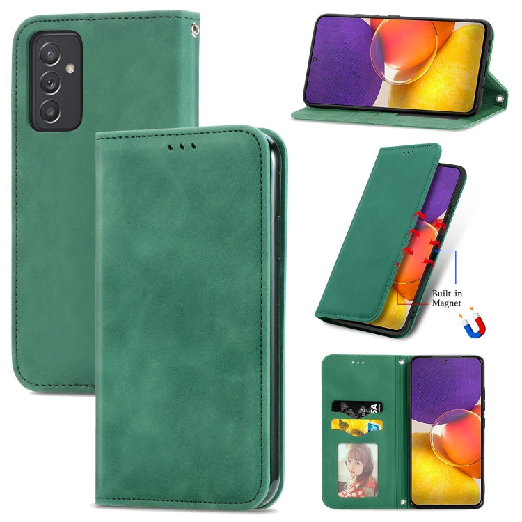 For Samsung Galaxy A82 5G Retro Skin Feel Business Magnetic Horizontal Flip Leather Case with Holder & Card Slots & Wallet & Photo Frame