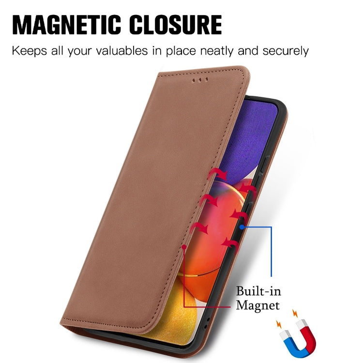 For Samsung Galaxy A82 5G Retro Skin Feel Business Magnetic Horizontal Flip Leather Case with Holder & Card Slots & Wallet & Photo Frame