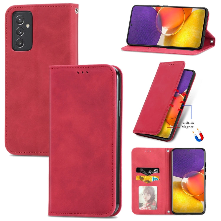 For Samsung Galaxy A82 5G Retro Skin Feel Business Magnetic Horizontal Flip Leather Case with Holder & Card Slots & Wallet & Photo Frame