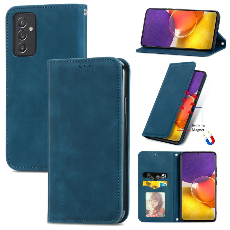 For Samsung Galaxy A82 5G Retro Skin Feel Business Magnetic Horizontal Flip Leather Case with Holder & Card Slots & Wallet & Photo Frame