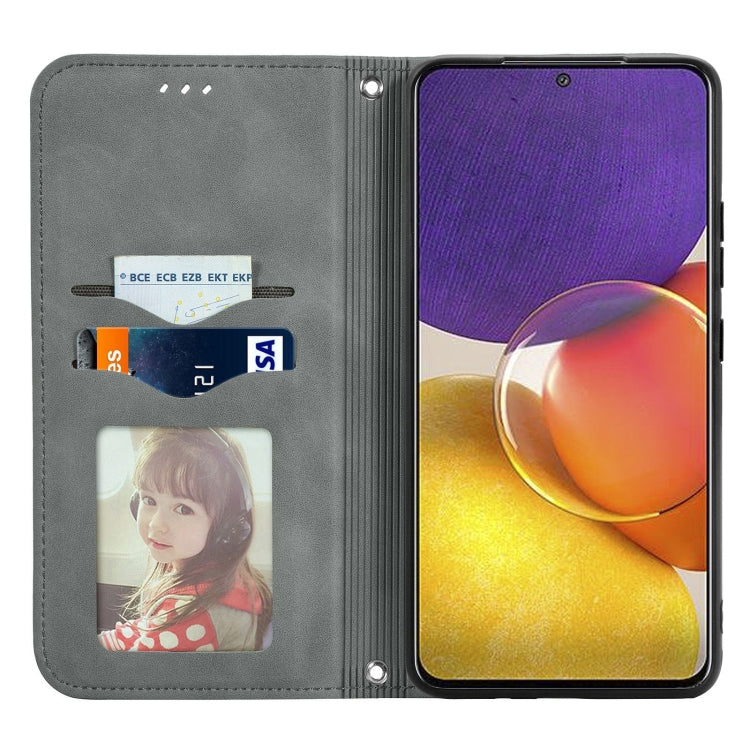 For Samsung Galaxy A82 5G Retro Skin Feel Business Magnetic Horizontal Flip Leather Case with Holder & Card Slots & Wallet & Photo Frame