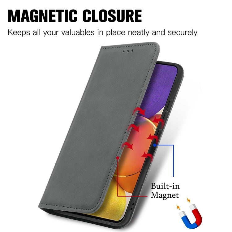 For Samsung Galaxy A82 5G Retro Skin Feel Business Magnetic Horizontal Flip Leather Case with Holder & Card Slots & Wallet & Photo Frame