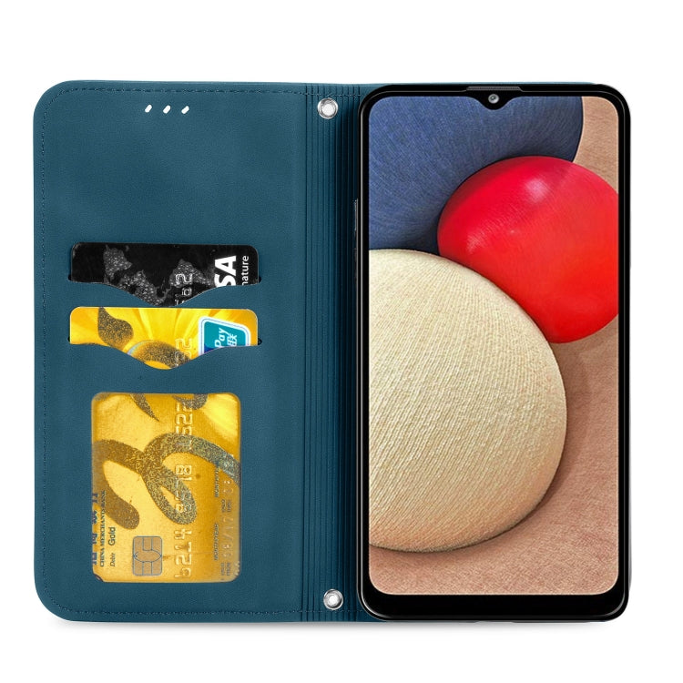 For Samsung Galaxy A03s 164mm Retro Skin Feel Magnetic Horizontal Flip Leather Case with Holder & Card Slots & Wallet & Photo Frame