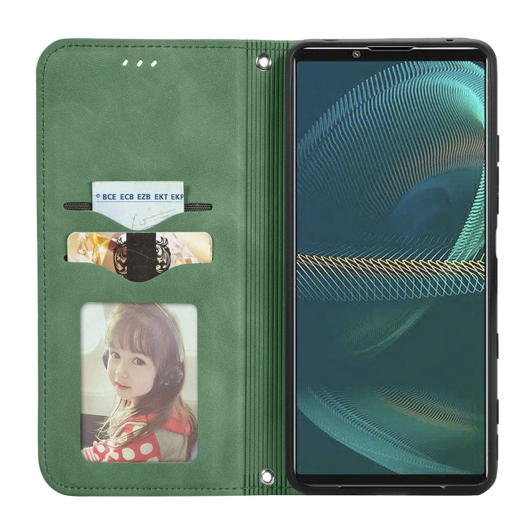 For Sony Xperia 5 III Retro Skin Feel Business Magnetic Horizontal Flip Leather Case with Holder & Card Slots & Wallet & Photo Frame