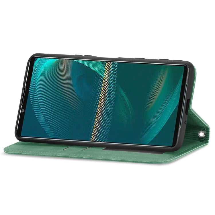 For Sony Xperia 5 III Retro Skin Feel Business Magnetic Horizontal Flip Leather Case with Holder & Card Slots & Wallet & Photo Frame