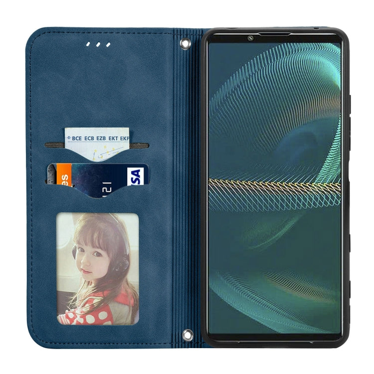 For Sony Xperia 5 III Retro Skin Feel Business Magnetic Horizontal Flip Leather Case with Holder & Card Slots & Wallet & Photo Frame