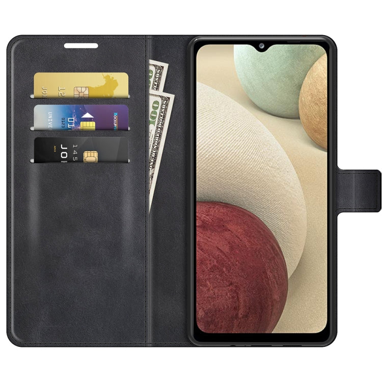 Retro Calf Pattern Buckle Horizontal Flip Leather Case with Holder & Card Slots & Wallet For Samsung Galaxy M12/F12