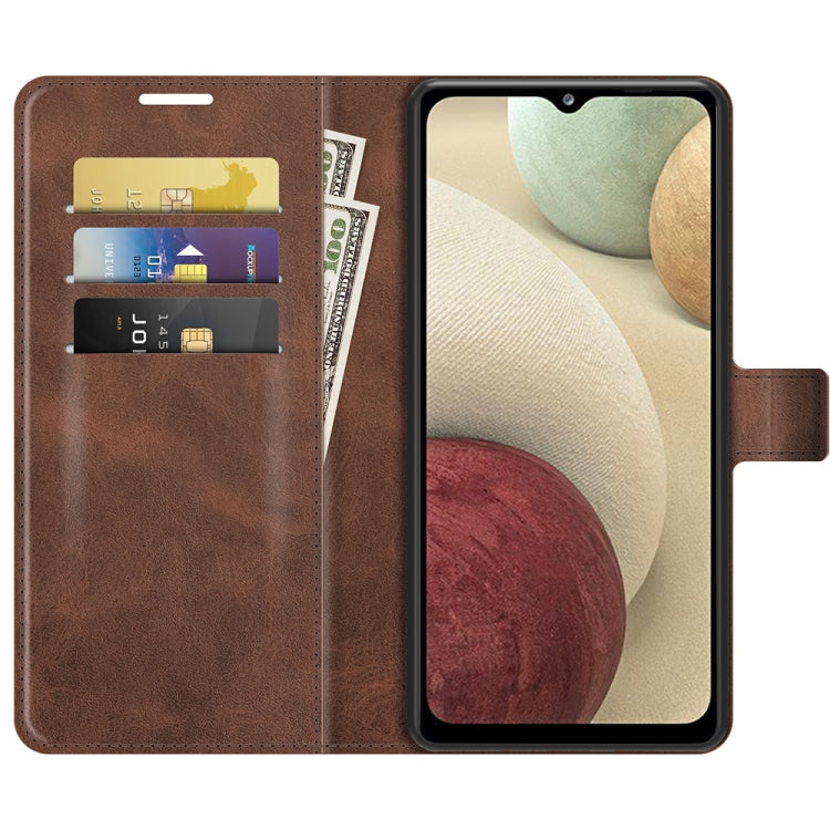Retro Calf Pattern Buckle Horizontal Flip Leather Case with Holder & Card Slots & Wallet For Samsung Galaxy M12/F12
