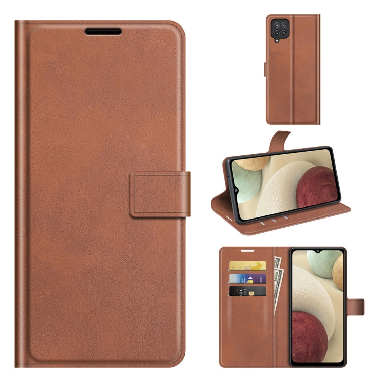 Retro Calf Pattern Buckle Horizontal Flip Leather Case with Holder & Card Slots & Wallet For Samsung Galaxy M12/F12