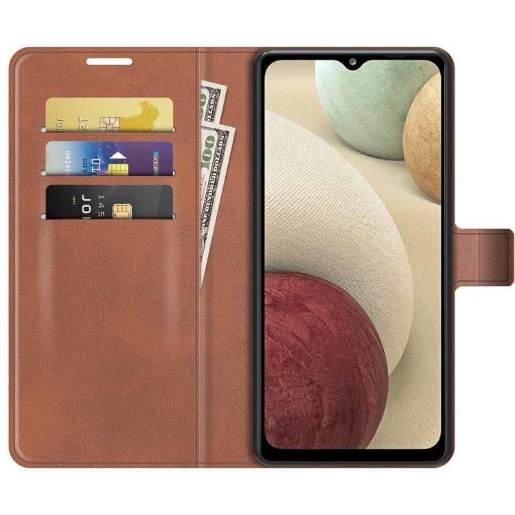 Retro Calf Pattern Buckle Horizontal Flip Leather Case with Holder & Card Slots & Wallet For Samsung Galaxy M12/F12